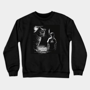 mysterious cat Crewneck Sweatshirt